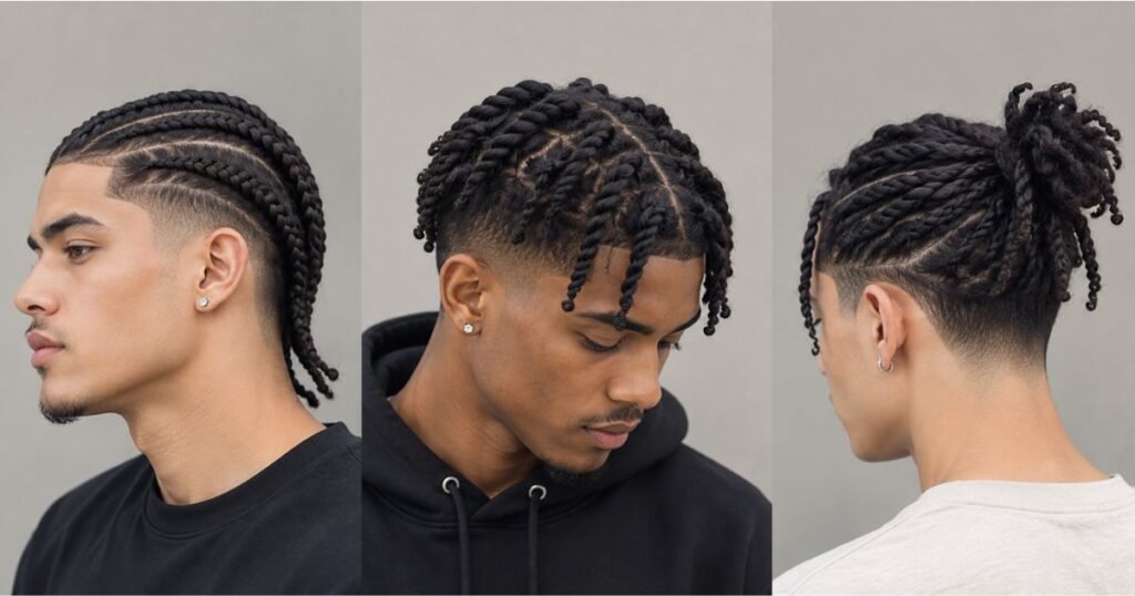 Braided and Twisted Low Taper Styles
