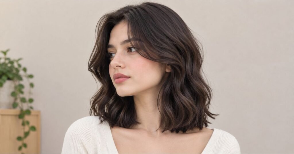 Collarbone Length Cut with Soft Waves