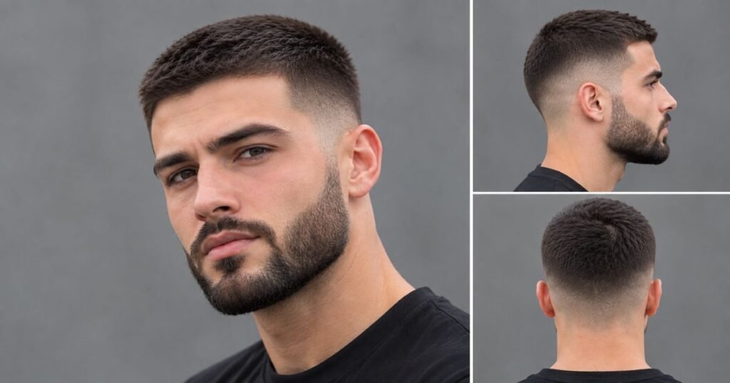 Crew Cut Low Fade with Beard