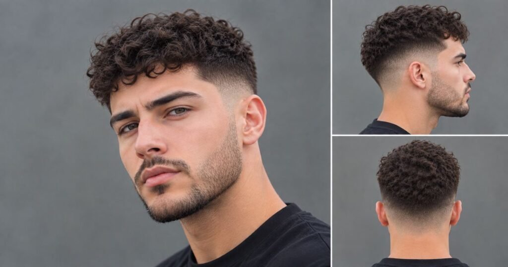 Curly Crew Cut Low Fade
