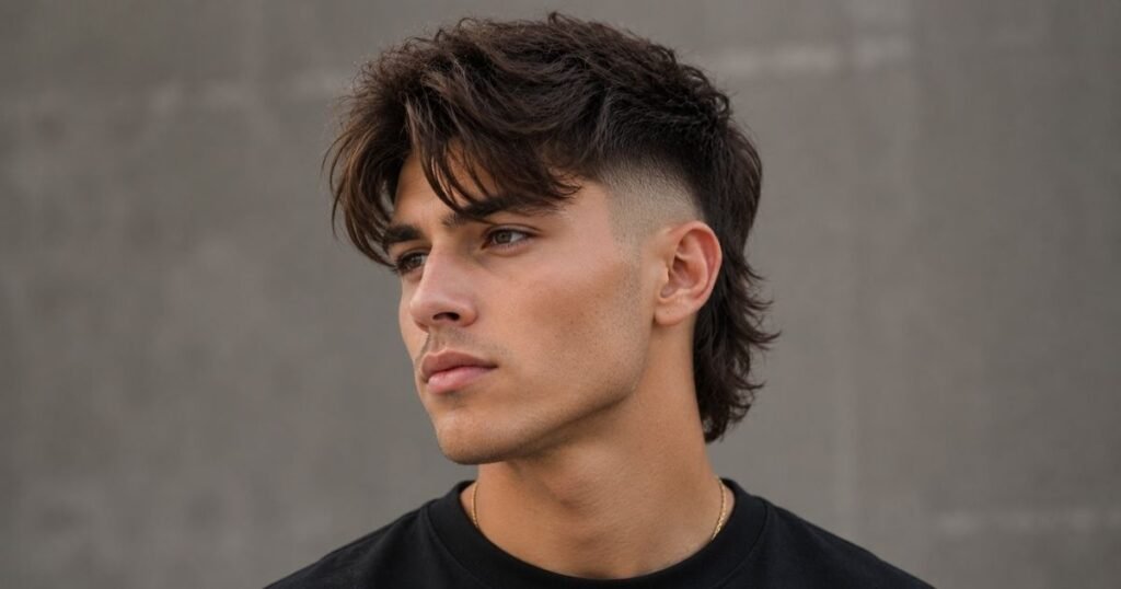 High Fade Mullet With Curtain Fringe