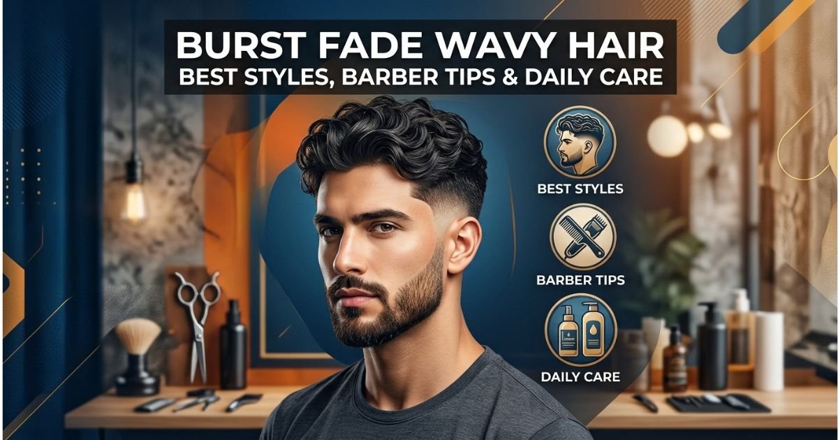 Burst Fade Wavy Hair
