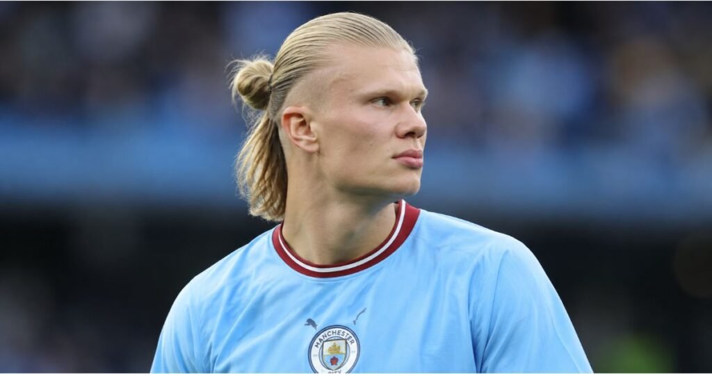 Erling Haaland_ Long Hair Tied Back