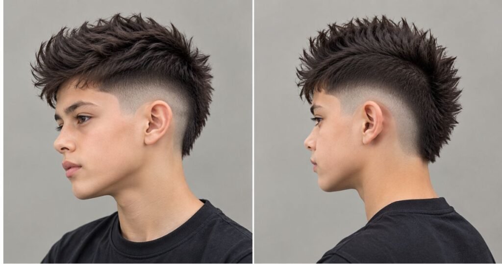 Faux Hawk and Mohawk Burst Fade