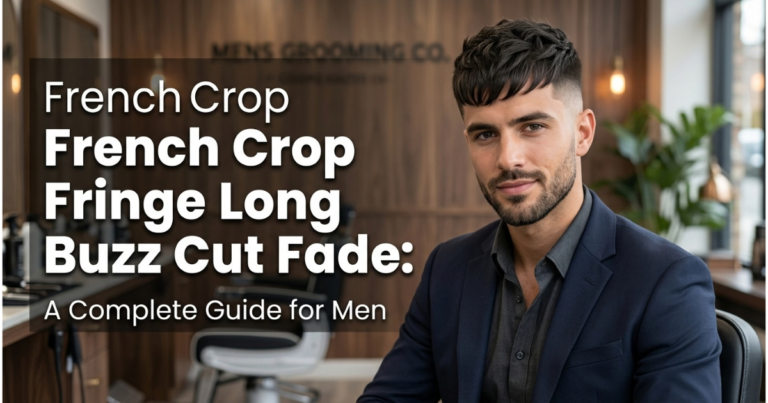 French Crop Fringe Long Buzz Cut Fade