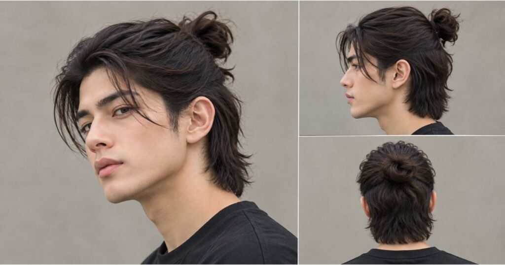 Half Up Style or Man Bun