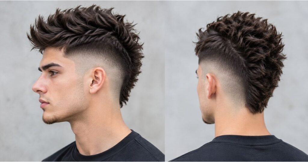 Mid Burst Fade Mohawk