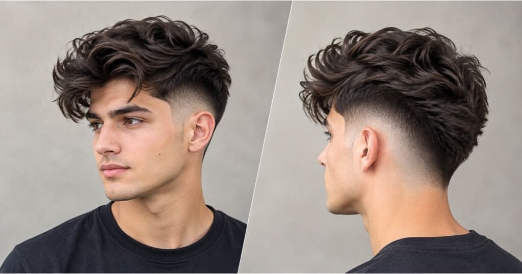Mid Burst Fade with Long Top