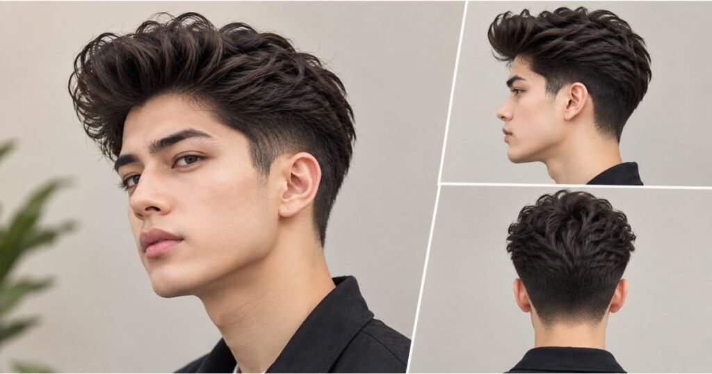 Taper with a Pompadour or Quiff
